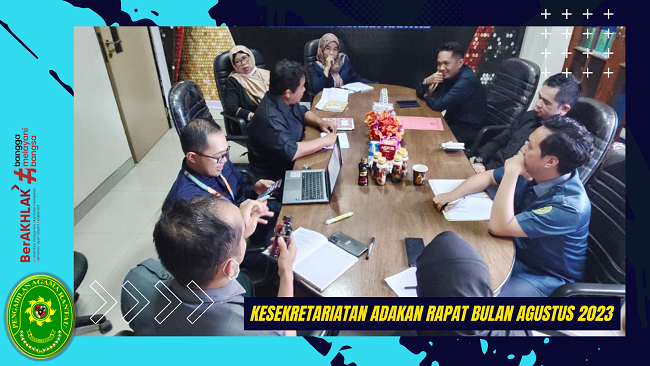 Kesekretariatan adakan rapat bulan Agustus 2023