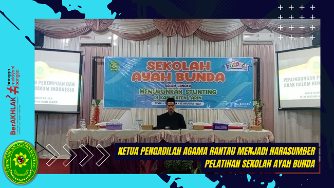 Ketua Pengadilan Agama Rantau Menjadi Narasumber Pelatihan Sekolah Ayah Bunda
