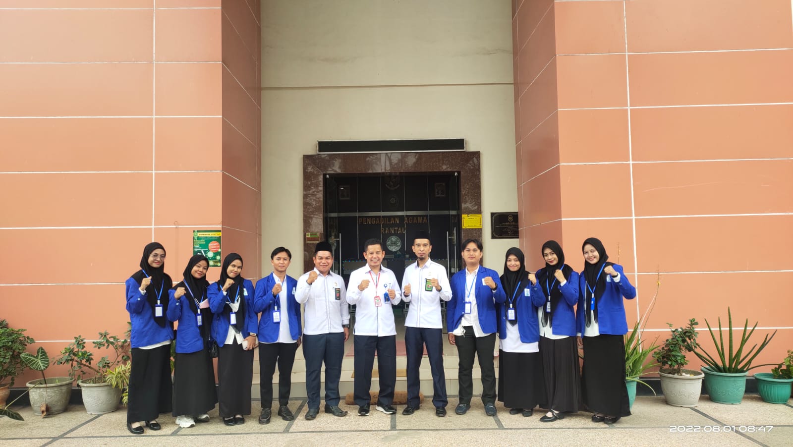 Mahasiwa Peserta Praktikum B UIN Antasari Banjarmasin di PA Rantau 2022